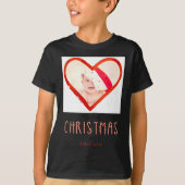 My First Christmas Sister Love Heart Baby Photo T-Shirt (Vorderseite)