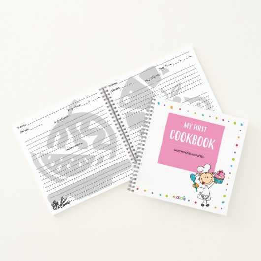 "MY FIRST COOKBOOK" Kids Recipe Spirituosen Notebo Notizblock (Innenseite)