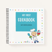 "MY FIRST COOKBOOK" Kids Recipe Spirituosen Notebo Notizblock (Vorderseite)