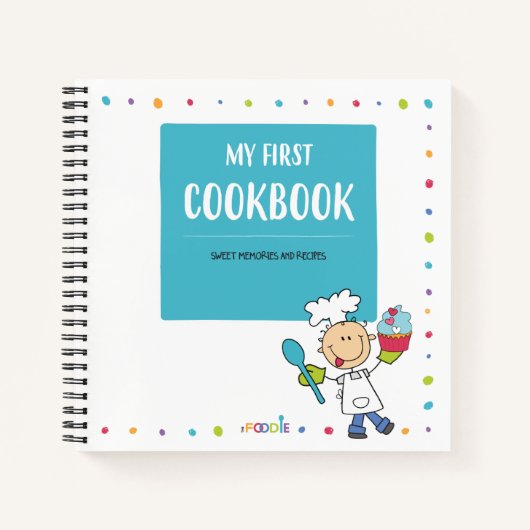 "MY FIRST COOKBOOK" Kids Recipe Spirituosen Notebo Notizblock (Vorderseite)