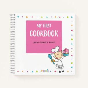 "MY First COOKBOOK" Personalisiertes Kinderrezeptb Notizblock