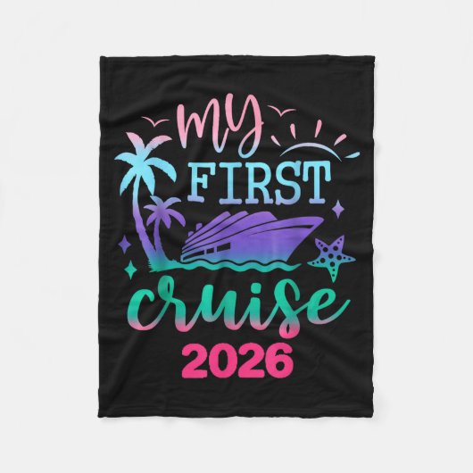 My First Cruise 2026 Family Vacation Trip Ship Mat Fleecedecke (Vorderseite)