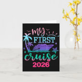 My First Cruise 2026 Family Vacation Trip Ship Mat Karte (Gelbe Blume)