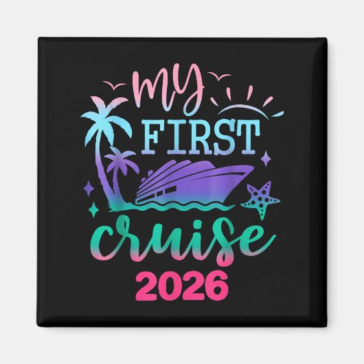 My First Cruise 2026 Family Vacation Trip Ship Mat Magnet (Vorne)