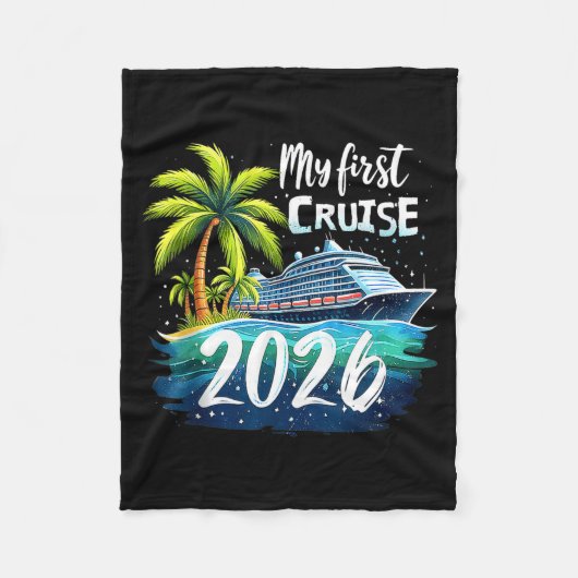 My First Cruise 2026 Funny First Time Cruise Vacat Fleecedecke (Vorderseite)