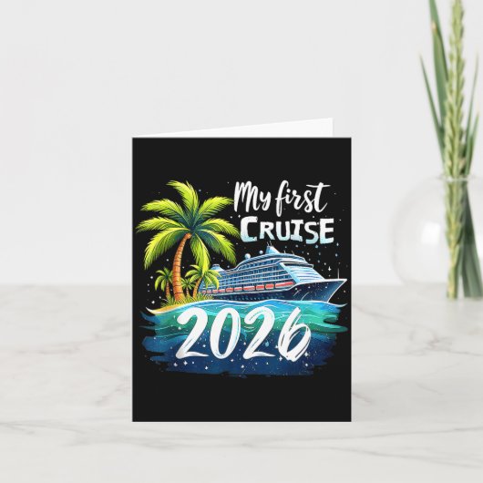 My First Cruise 2026 Funny First Time Cruise Vacat Karte (Vorderseite)
