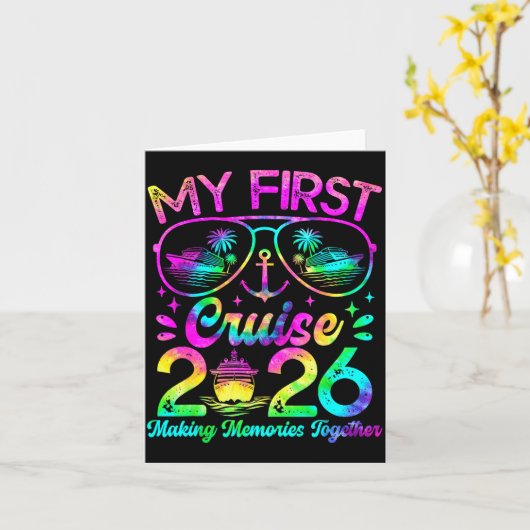 My First Cruise 2026 Funny First Time Cruise Vacat Karte (Gelbe Blume)