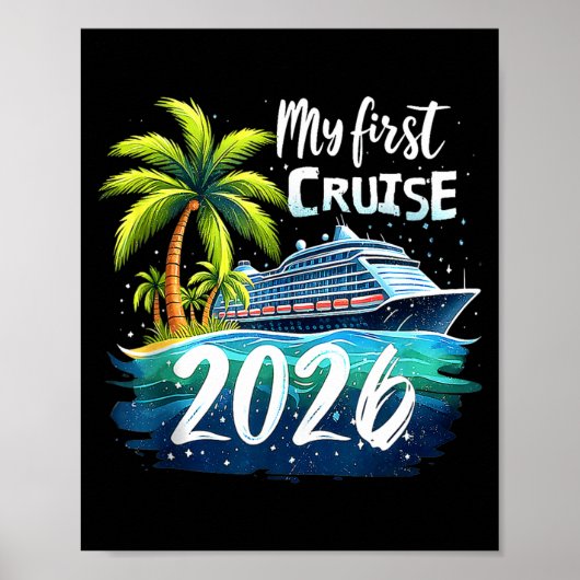 My First Cruise 2026 Funny First Time Cruise Vacat Poster (Vorne)
