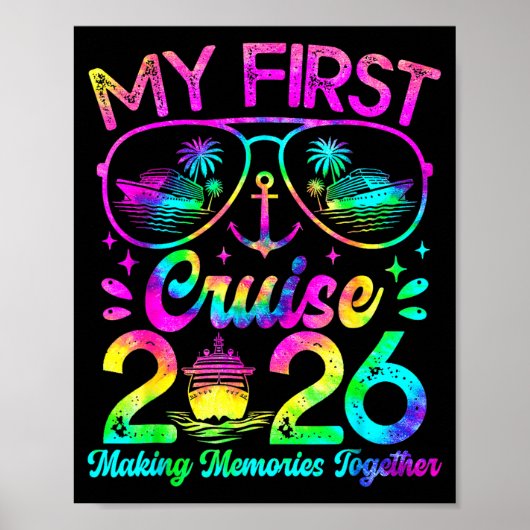 My First Cruise 2026 Funny First Time Cruise Vacat Poster (Vorne)
