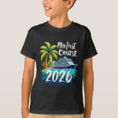 My First Cruise 2026 Funny First Time Cruise Vacat T-Shirt (Vorderseite)