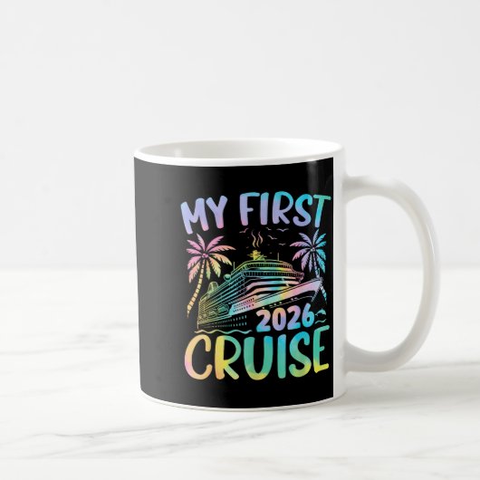 My First Cruise 2026 Vacation Tie Dye Family Cruis Kaffeetasse (Rechts)