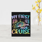 My First Cruise 2026 Vacation Tie Dye Family Cruis Karte (Gelbe Blume)