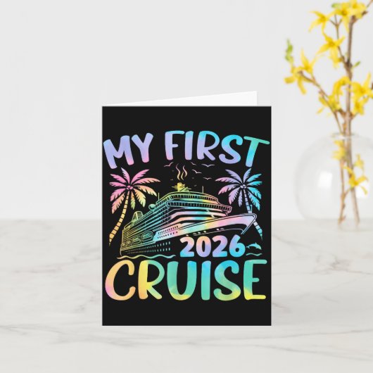 My First Cruise 2026 Vacation Tie Dye Family Cruis Karte (Gelbe Blume)