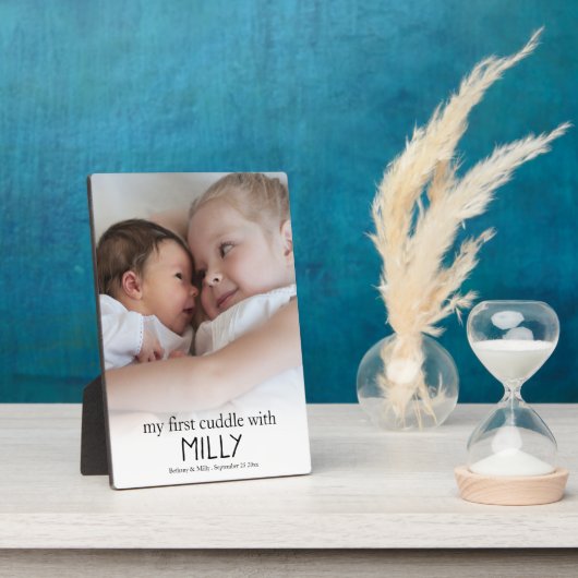 My First Cuddle With Sibling Foto Baby Newborn Fotoplatte (Seite)