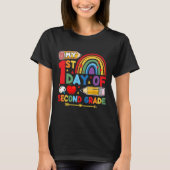 My First Day Of 2nd Grade Second Grade Rainbow  T-Shirt (Vorderseite)