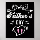 My First Father's Day First Time Daddy New Dad Mat Poster (Vorne)
