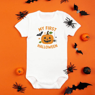 My First Halloween Cute Baby Bodysuit | Newborns  Baby Strampler