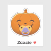 My First Halloween Pacifier Pumpkin Aufkleber (Blatt)