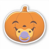 My First Halloween Pacifier Pumpkin Aufkleber (Vorderseite)