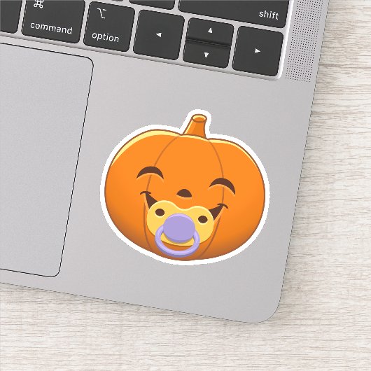 My First Halloween Pacifier Pumpkin Aufkleber (Detail)
