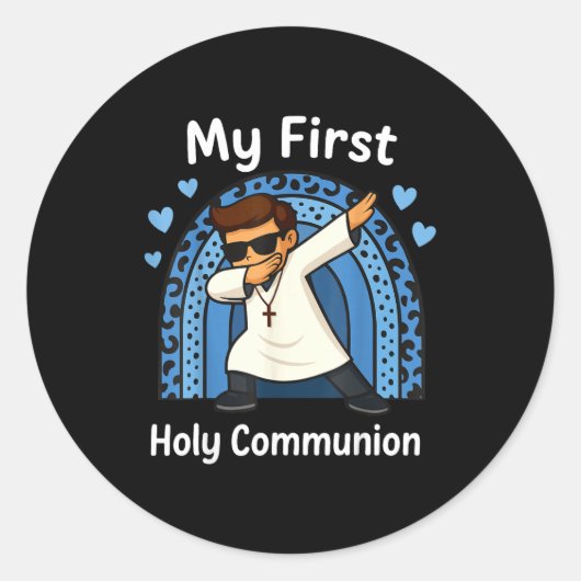 My First Holy Communion Runder Aufkleber (Vorderseite)