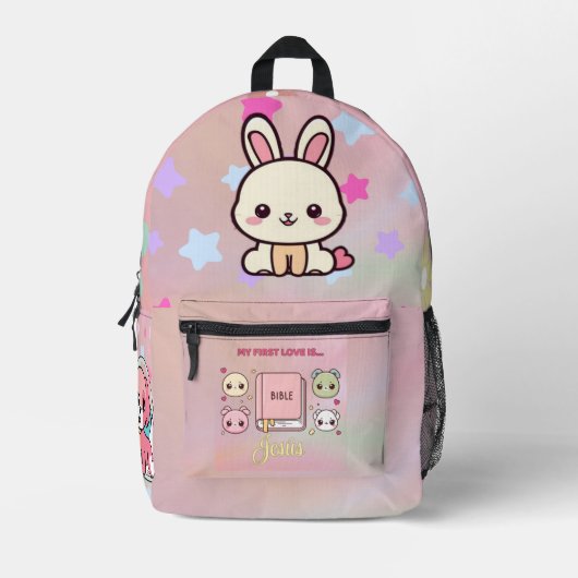 My First Love is Jesus  Bedruckter Rucksack (Vorderseite)