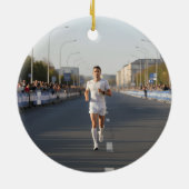 My First Marathon 26.2 Custom Name & Photo Keramik Ornament (Hinten)