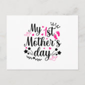 My First Mother's Day As A Mommy 2 Ankündigungspostkarte (Vorderseite)