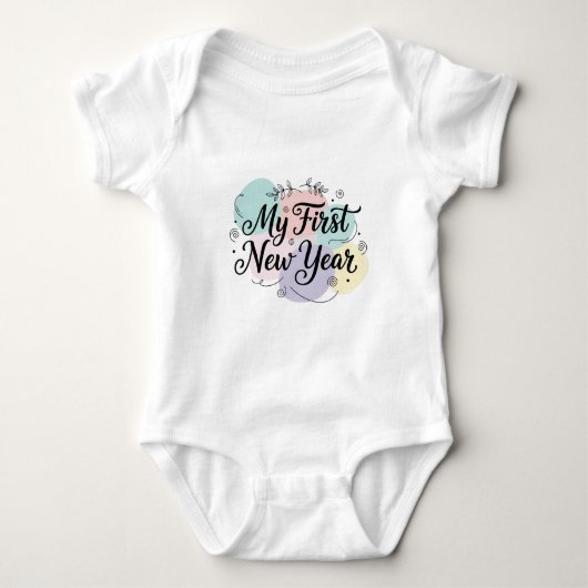 My First New Year 2026 Baby Cute New Year outfit Baby Strampler (Vorderseite)