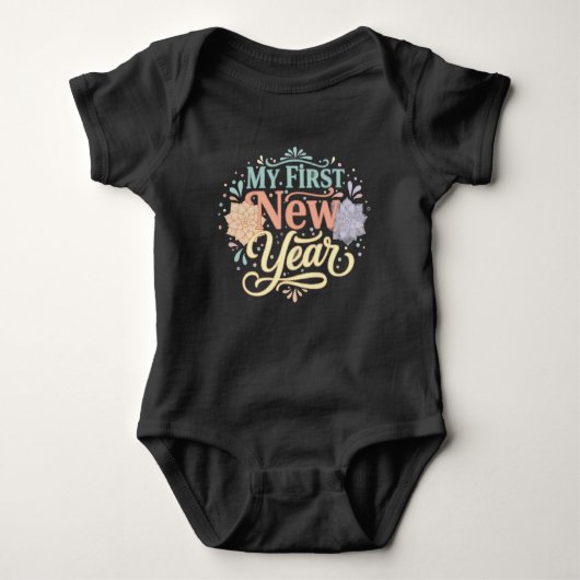 My First New Year 2026 Baby  Cute New Year outfit Baby Strampler (Vorderseite)