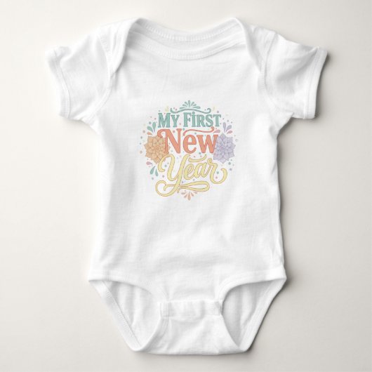 My First New Year 2026 Baby Cute New Year outfit Baby Strampler (Vorderseite)