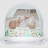 My First Ocean Ride – Baby 2 Image Keepsake  Schneekugeln (Rückseite)