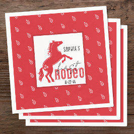 My First Rodeo Birthday Napkins - Western Cowboy 1 Serviette