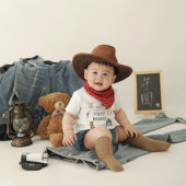 My First Rodeo Cowboy 1st Birthday Blue Baby Baby T-shirt