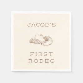 My First Rodeo Customizable Neural Party Napkin Serviette