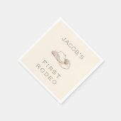 My First Rodeo Customizable Neural Party Napkin Serviette (Ecke)