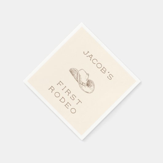 My First Rodeo Customizable Neural Party Napkin Serviette (Ecke)