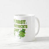 My First St. Patrick's Day | Cute Kawaii Shamrock Kaffeetasse (VorderseiteRechts)