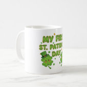 My First St. Patrick's Day | Cute Kawaii Shamrock Kaffeetasse (Vorderseite Links)