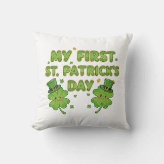 My First St. Patrick's Day | Cute Kawaii Shamrock Kissen