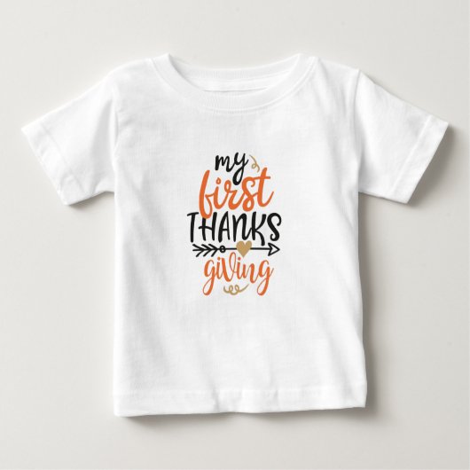 My First Thanksgiving Baby T-shirt (Vorderseite)