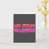 My First Valentine Heart Stars Fun Celebration  Karte (Gelbe Blume)