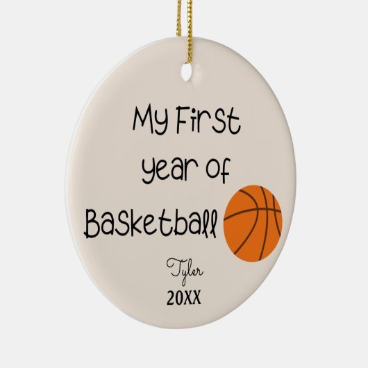 My First Year of Basketball Ornament (Rechts)