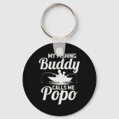 My Fishing Buddies Calls Me Popo Father's Day Fish Schlüsselanhänger (Vorderseite)