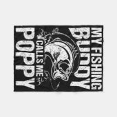 My Fishing Buddy Calls Me Poppy Father's Day Fishe Fleecedecke (Vorderseite (Horizontal))