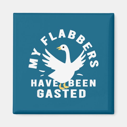 My Flabbers Have Been Gasted Distressed Retro Funn Magnet (Vorne)