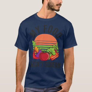 My Food Doesn't Scream Design Vegan T-Shirt