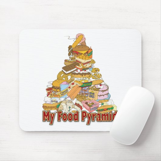 My Food Pyramide ~ Junk Food Snacks Mousepad (Mit Mouse)