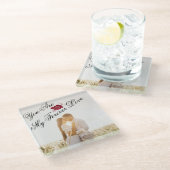 "My Forever Love" Rote Rose Einzigartiges elegante Glasuntersetzer (Schrägansicht)