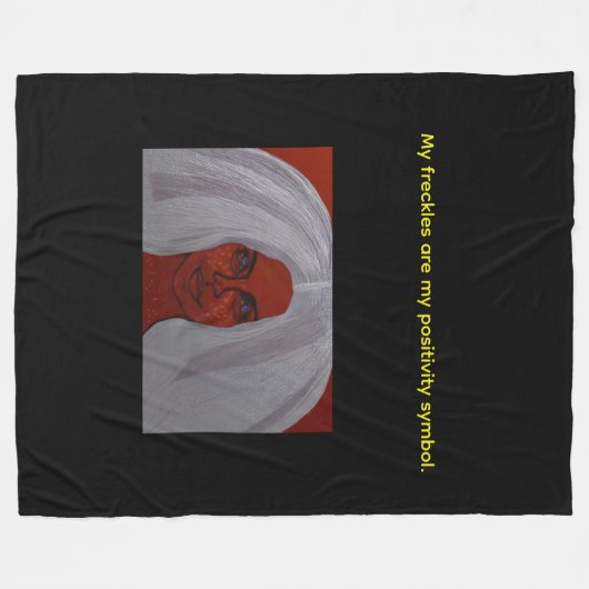 My Freckles Are My Positivity Symbol Fleecedecke (Vorderseite (Horizontal))